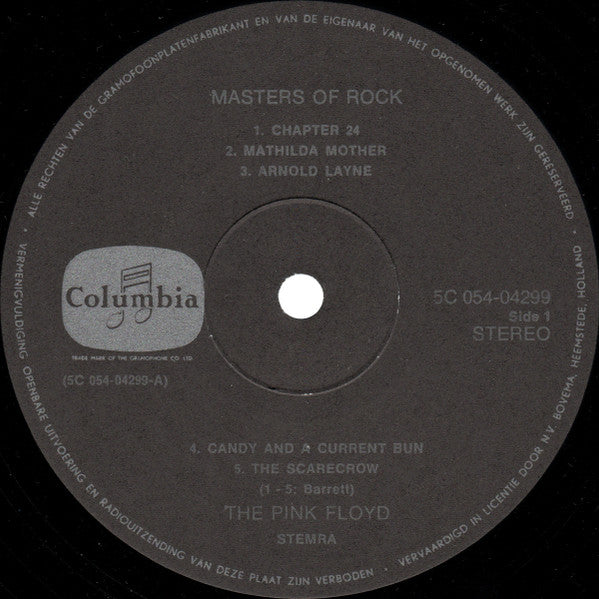 Pink Floyd : Masters Of Rock (LP,Compilation,Reissue,Stereo)