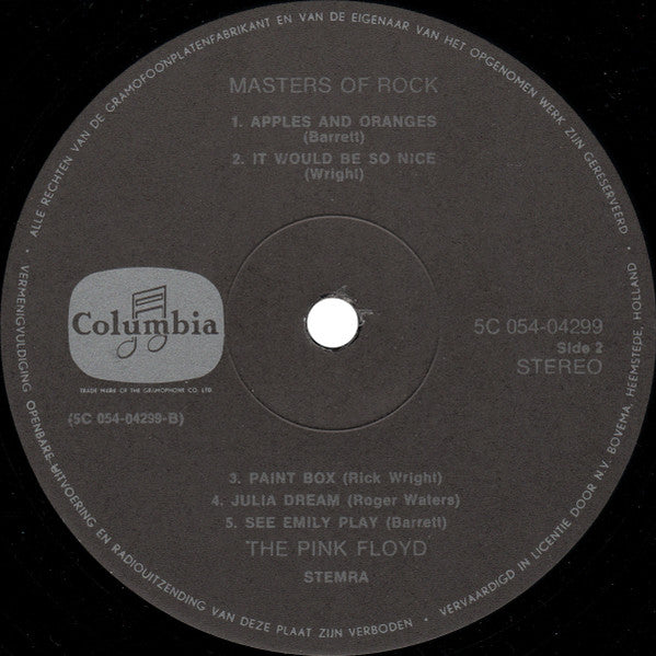 Pink Floyd : Masters Of Rock (LP,Compilation,Reissue,Stereo)