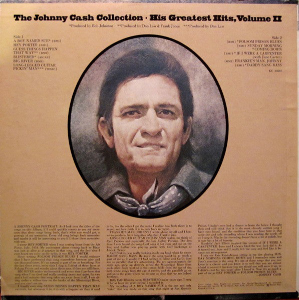 Johnny Cash : The Johnny Cash Collection • His Greatest Hits, Volume II (LP,Compilation)