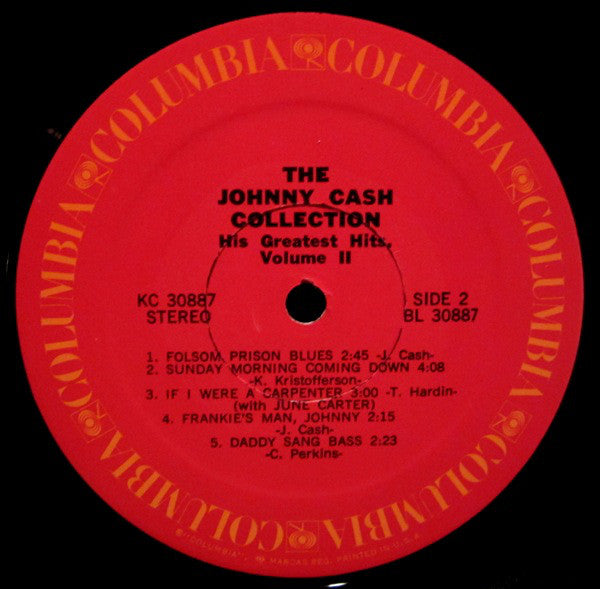 Johnny Cash : The Johnny Cash Collection • His Greatest Hits, Volume II (LP,Compilation)