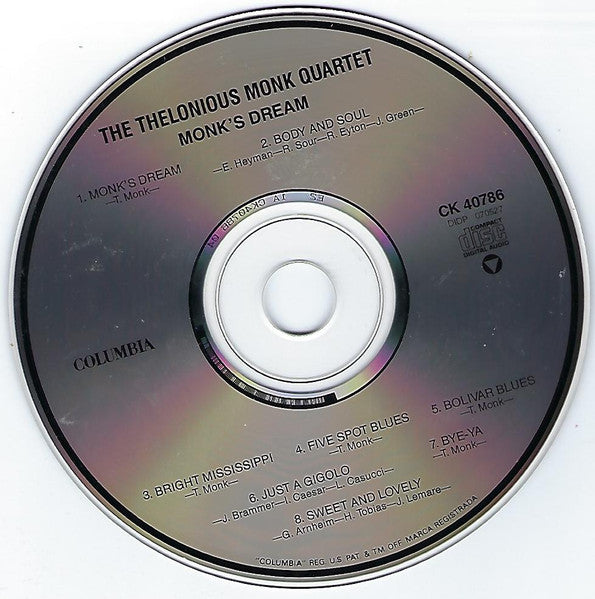 Thelonious Monk Quartet, The : Monk's Dream (Album,Reissue,Remastered)