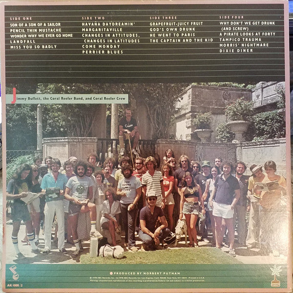 Jimmy Buffett : "You Had To Be There" - Recorded Live (LP,Album)