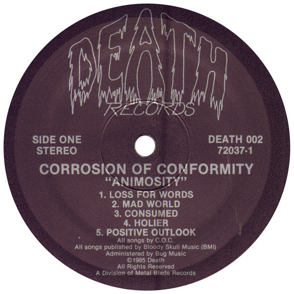 Corrosion Of Conformity : Animosity (LP,Album,Stereo)