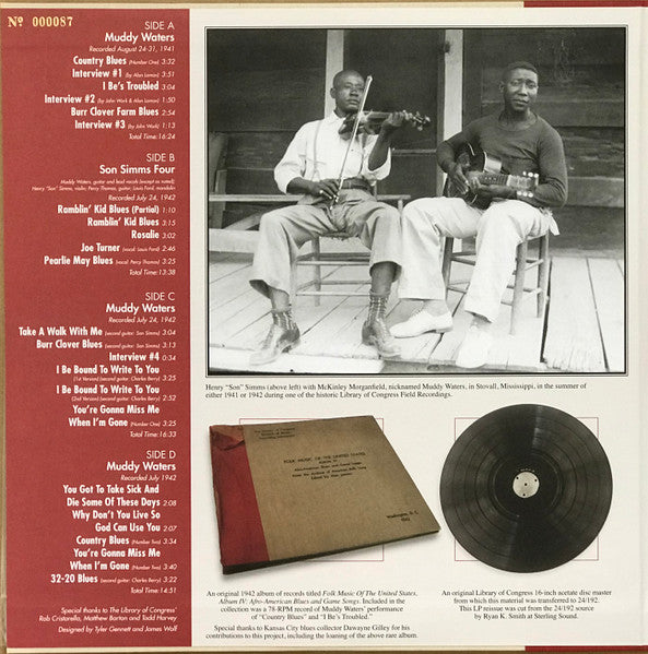 Muddy Waters : The Complete Plantation Recordings (The Historic 1941-42 Library Of Congress Field Recordings) (LP,Compilation,Limited Edition,Numbered,Reissue,Mono)