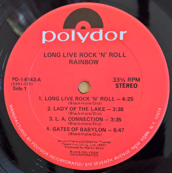 Rainbow : Long Live Rock 'N' Roll (LP,Album)
