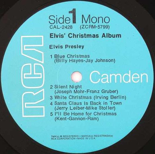 Elvis Presley : Elvis' Christmas Album (LP,Album,Mono)