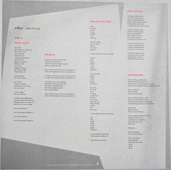 Wilco : Ode To Joy (LP,Album)