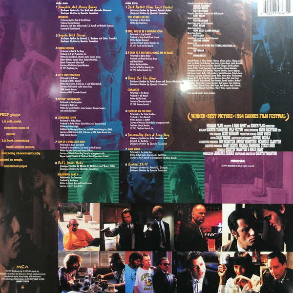 Various : Pulp Fiction: Music From The Motion Picture (LP,Compilation,Limited Edition,Reissue,Repress)