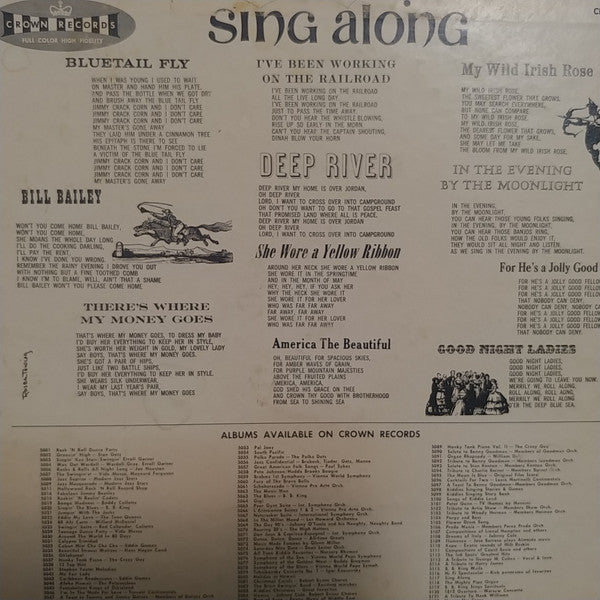 Sing-A-Long Gang, The : Sing Along (LP,Mono)