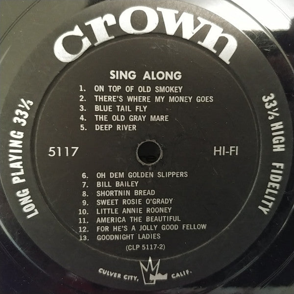 Sing-A-Long Gang, The : Sing Along (LP,Mono)