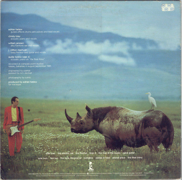 Adrian Belew : Lone Rhino (LP,Album)