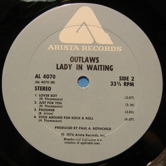 Outlaws : Lady In Waiting (LP,Album)