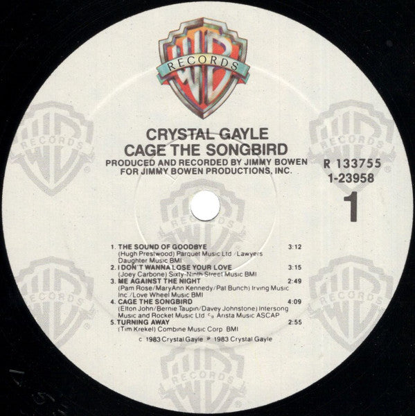 Crystal Gayle : Cage The Songbird (LP,Album,Club Edition,Stereo)