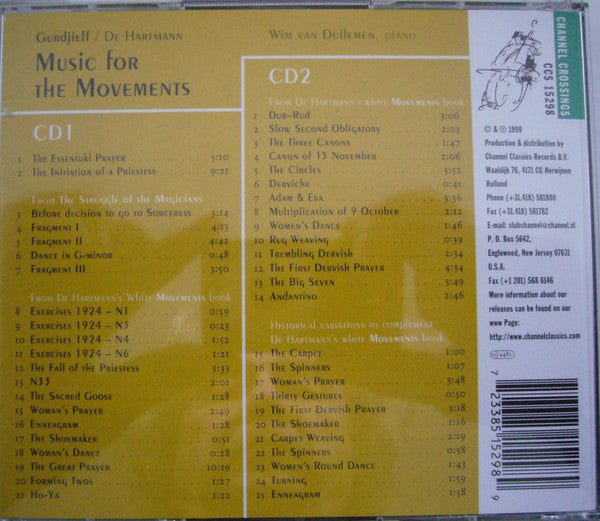 Georges Ivanovitch Gurdjieff, Thomas De Hartmann, Wim van Dullemen : Music For The Movements ()