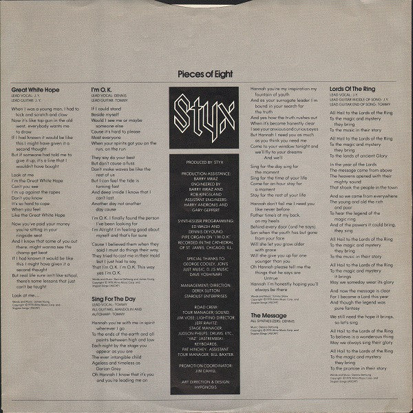 Styx : Pieces Of Eight (LP,Album)