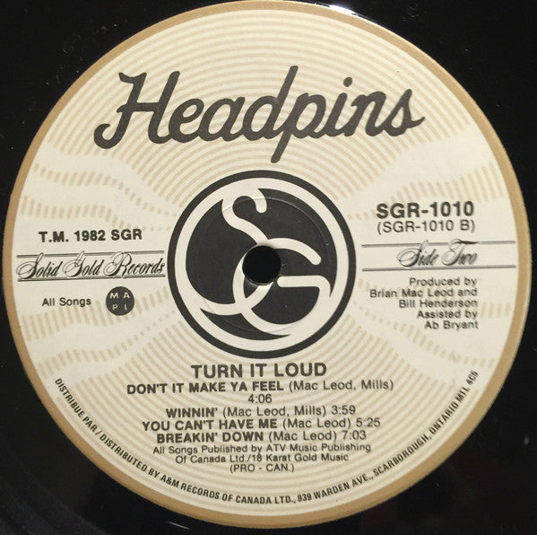 Headpins : Turn It Loud (LP,Album)