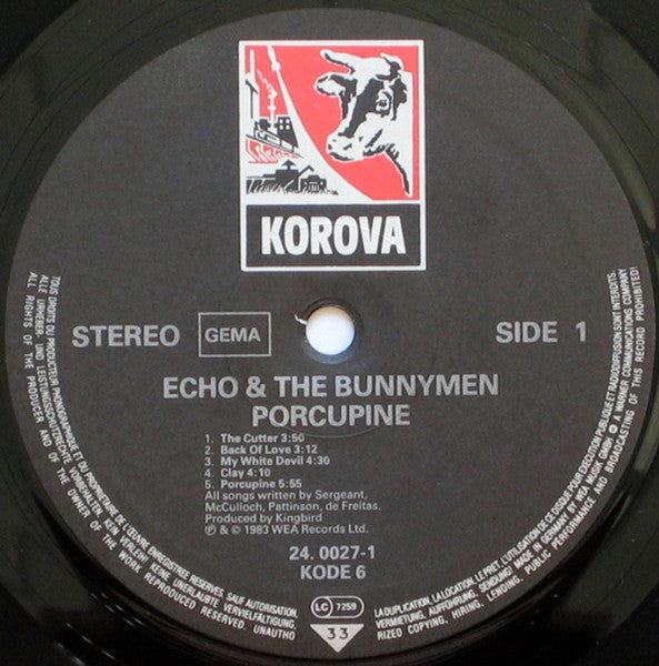 Echo & The Bunnymen : Porcupine (LP,Album,Stereo)