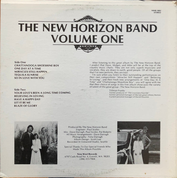 New Horizon Band : Volume One (LP,Album)
