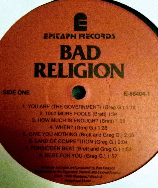 Bad Religion : Suffer (LP,Album,Reissue)