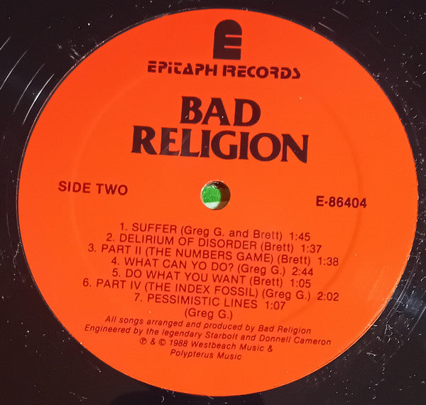 Bad Religion : Suffer (LP,Album,Reissue)