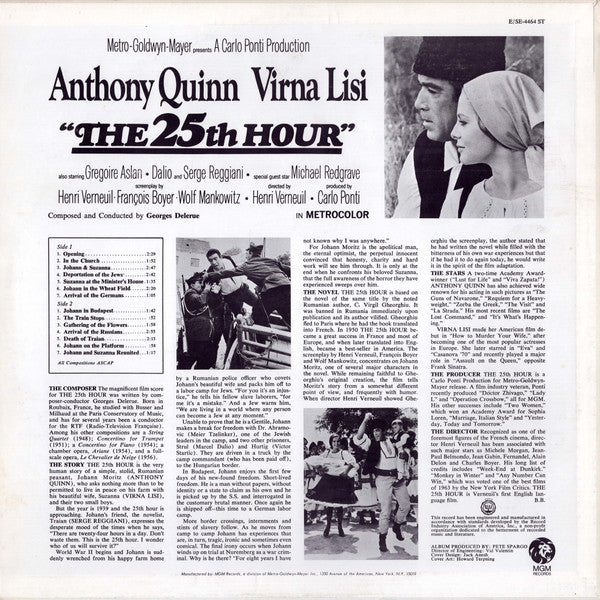 Georges Delerue : The 25th Hour (LP)