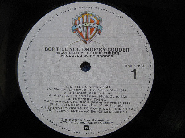 Ry Cooder : Bop Till You Drop (LP,Album)