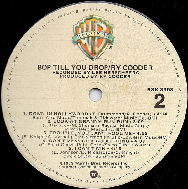 Ry Cooder : Bop Till You Drop (LP,Album)