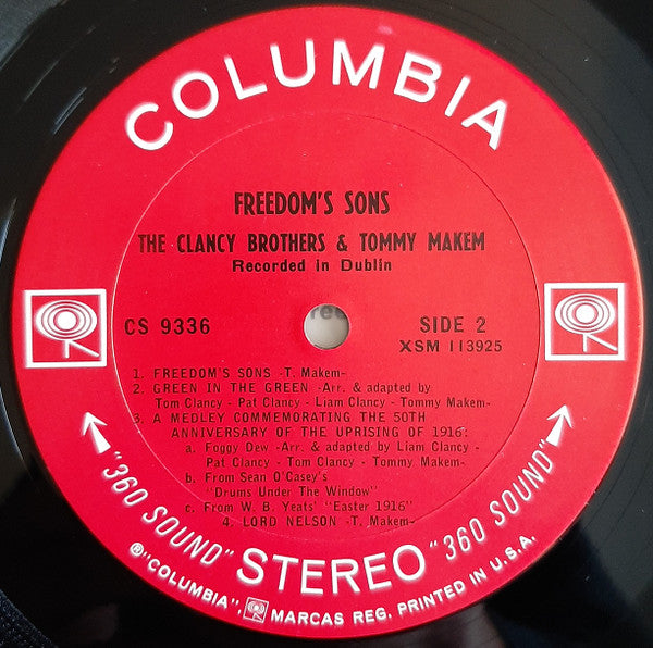 Clancy Brothers & Tommy Makem, The : Freedom's Sons (LP,Album,Stereo)