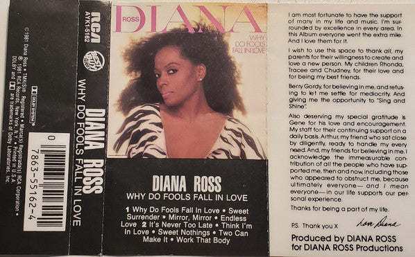 Diana Ross : Why Do Fools Fall In Love (Album)