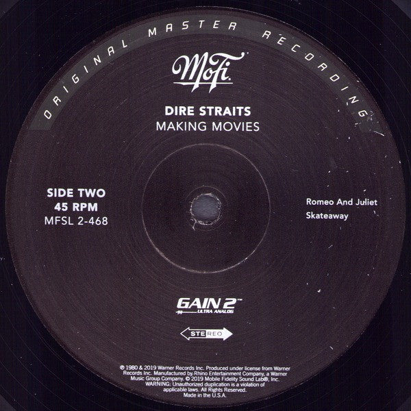 Dire Straits : Making Movies (12",45 RPM,Album,Numbered,Reissue,Remastered,Special Edition,Stereo)