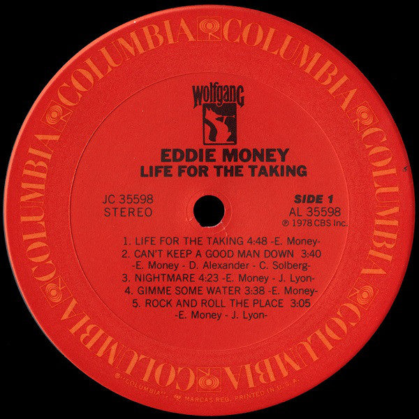 Eddie Money : Life For The Taking (LP,Album)