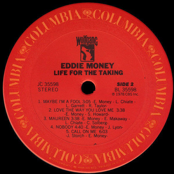 Eddie Money : Life For The Taking (LP,Album)