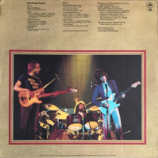 Beck, Bogert & Appice : Beck, Bogert & Appice (LP,Album,Stereo)