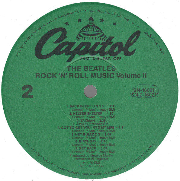 Beatles, The : Rock 'n' Roll Music, Volume 2 (LP,Compilation)