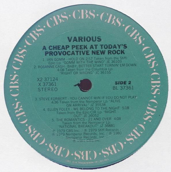 Various : Exposed: A Cheap Peek At Today's Provocative New Rock (LP,Compilation,Sampler)