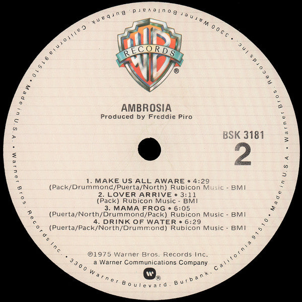 Ambrosia (2) : Ambrosia (LP,Album,Reissue)