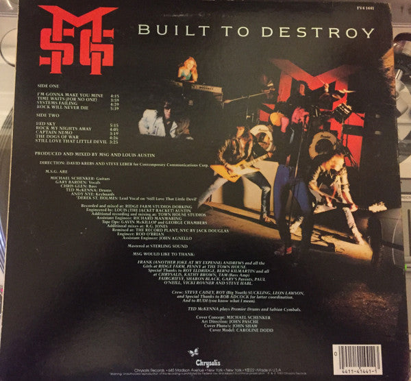 Michael Schenker Group, The : Built To Destroy (LP,Album)