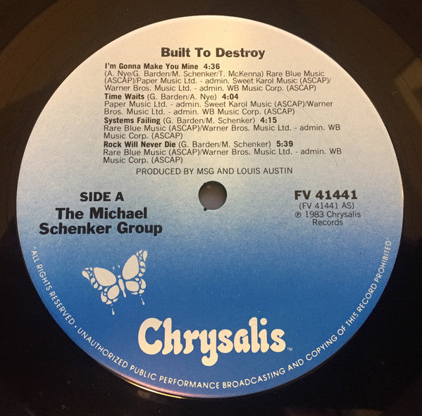 Michael Schenker Group, The : Built To Destroy (LP,Album)