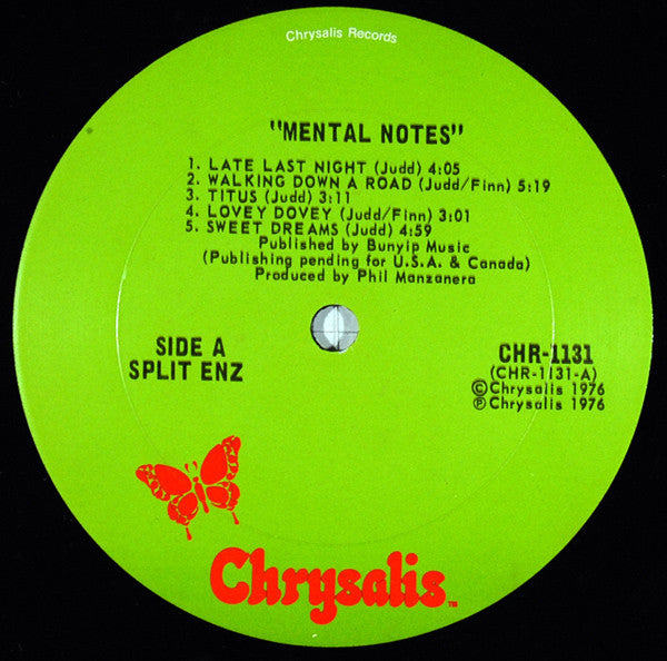 Split Enz : Mental Notes (LP,Album)
