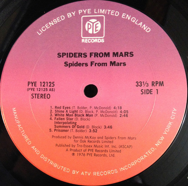 Spiders From Mars : Spiders From Mars (LP,Album)