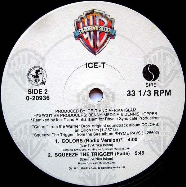 Ice-T : Colors (12",33 ⅓ RPM,Maxi-Single)