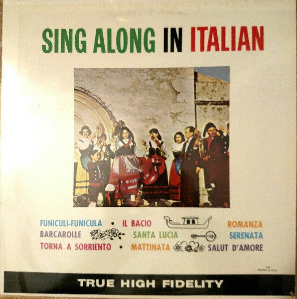 Fontanna and His Orchestra : Sing Along in Italian (LP)