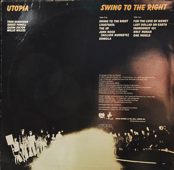 Utopia (5) : Swing To The Right (LP,Album)