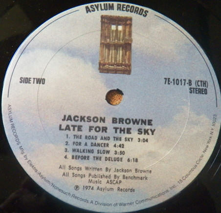 Jackson Browne : Late For The Sky (LP,Album,Stereo)