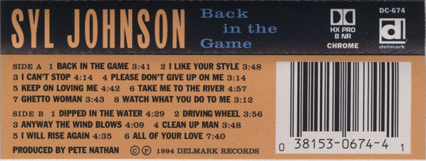 Syl Johnson With Hi Rhythm : Back In the Game (Album)