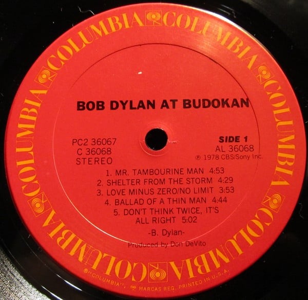 Bob Dylan : Bob Dylan At Budokan (LP,Album)