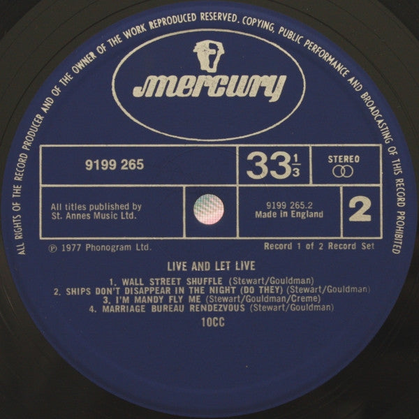 10cc : Live And Let Live (LP,Album)