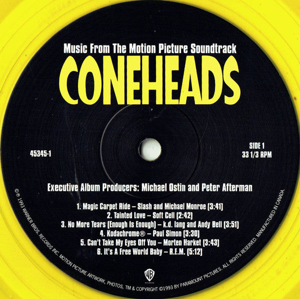 Various : Coneheads (Music From The Motion Picture Soundtrack) (LP,Album,Limited Edition,Reissue,Stereo)