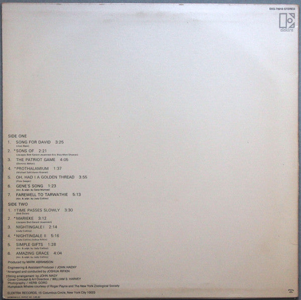 Judy Collins : Whales And Nightingales (LP,Album,Stereo)