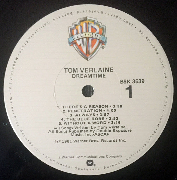 Tom Verlaine : Dreamtime (LP,Album)